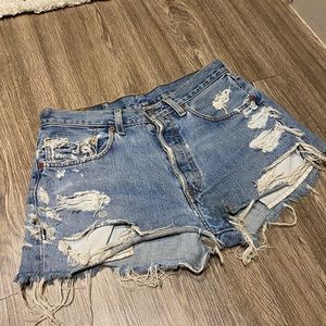 Vintage Levi Distressed Jean Shorts